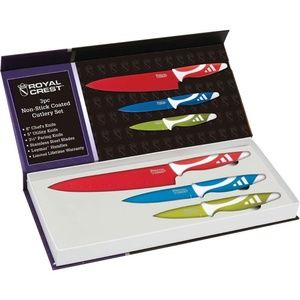 Royal Crest™ 3pc Non-Stick Coated Cutlery Set